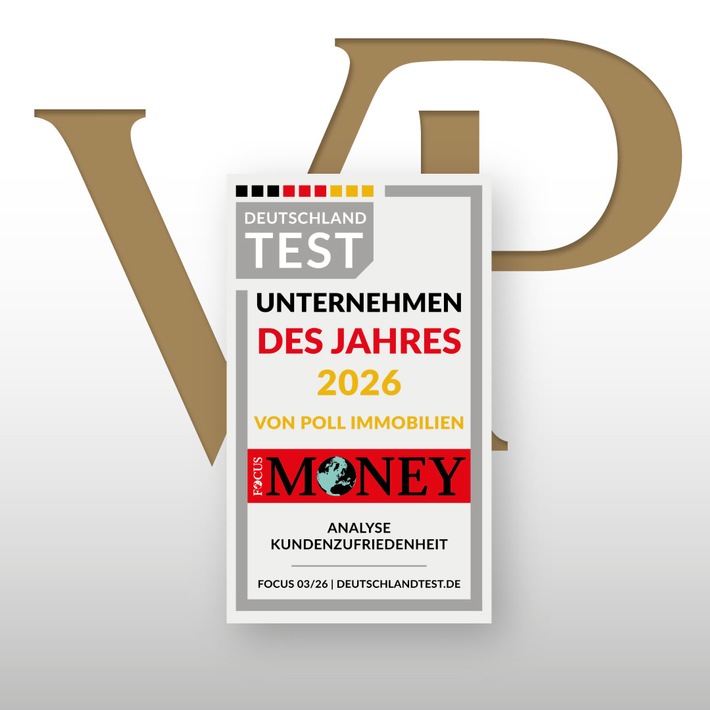 VON POLL IMMOBILIEN wird 2026 erneut zum Unternehmen des Jahres gekürt