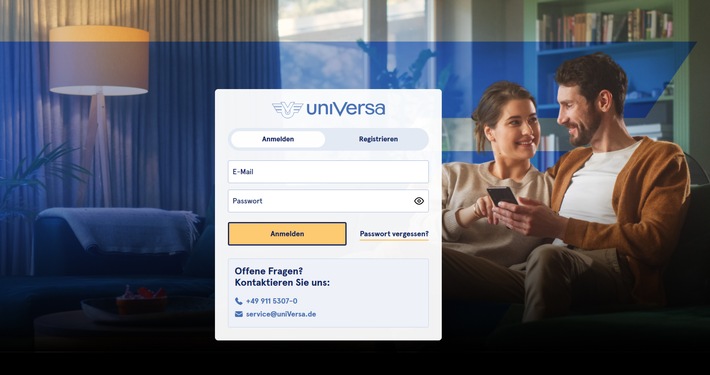 Kundenportal der uniVersa glänzt im neuen Design