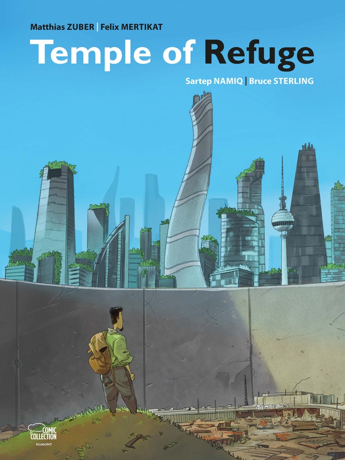 Flüchtlingsunterkunft Tempelhof als Sehnsuchtsort / Bildgewaltige Utopie im Sci-Fi Comic &quot;Temple of Refuge&quot; nach einer persönlichen Geschichte