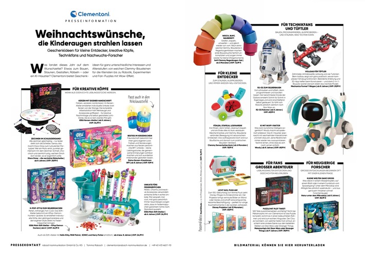 Presseinfo // Ho, ho, ho – Geschenkideen von Clementoni