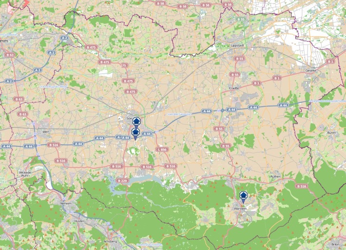 POL-SO: Kreis Soest - Wohnungseinbruchradar