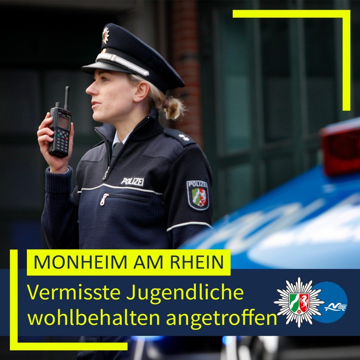POL-ME: Vermisste Jugendliche wohlbehalten angetroffen - 2511122