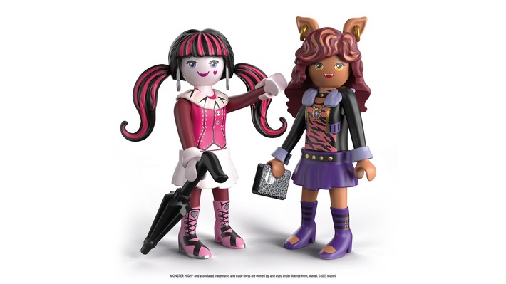 Mattel und Playmobil geben globale Lizenzpartnerschaft bekannt / Erste gemeinsame Produktreihe zu Monster High(TM) erscheint noch 2025