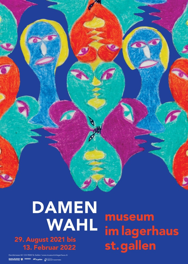 Pressemitteilung  "Damenwahl" (bis 13. Februar 2022), Kunstbetrachtung mit Stadtpräsidentin Maria Pappa, 19.11.2021, Museum im Lagerhaus, St. Gallen