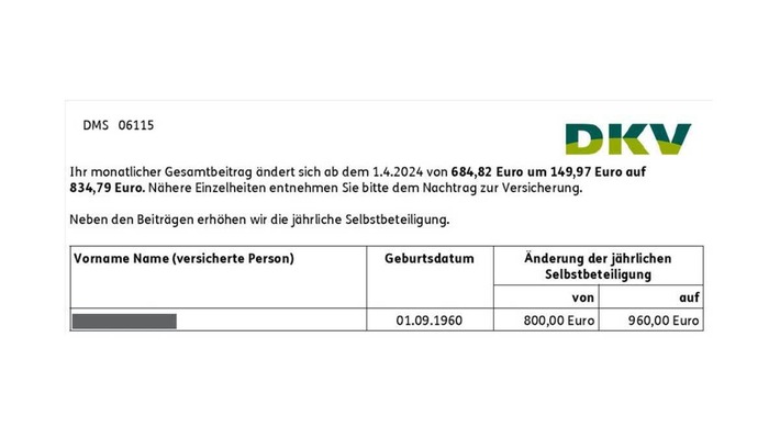 Größte PKV - die DKV - erhöht Prämien zum 01.04.2024 um 150 EUR - Dieter Homburg erklärt, was Betroffene jetzt tun können