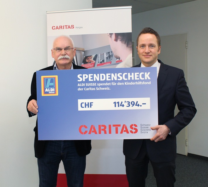 Caritas erhält im Kampf gegen Armut Unterstützung von ALDI SUISSE