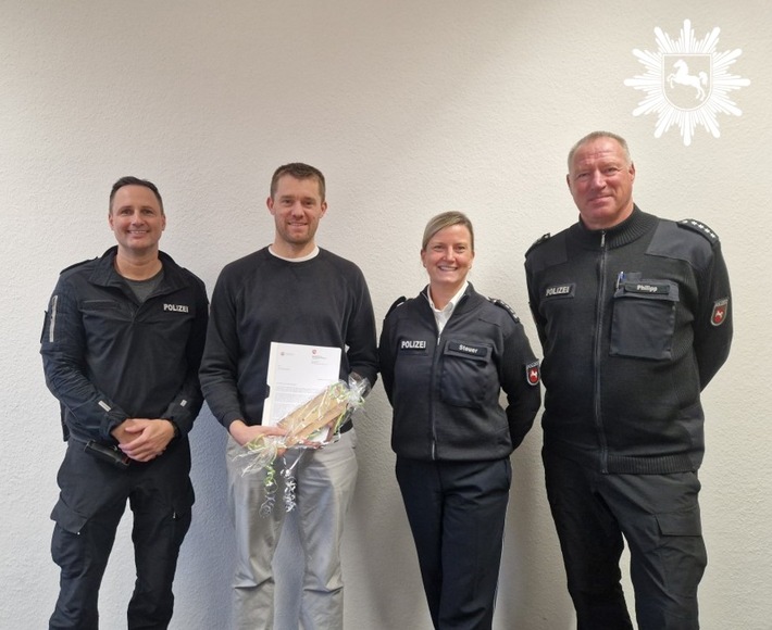 POL-NI: Hilfsbereiter Sportler gefunden - Polizei bedankt sich persönlich