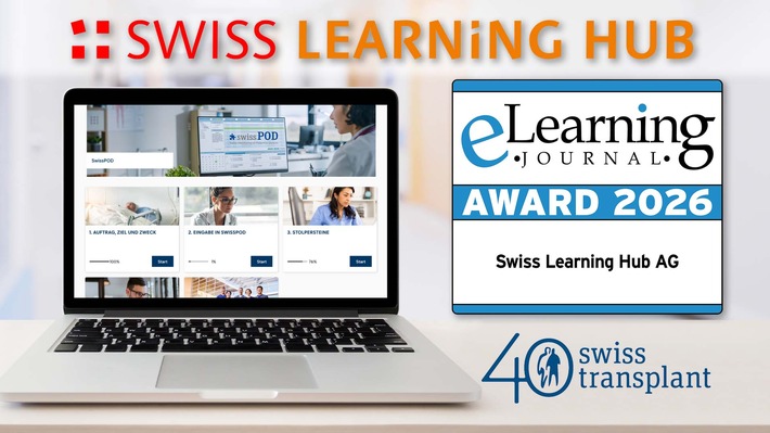 Swiss Learning Hub gewinnt eLearning AWARD 2026 für SwissPOD Training