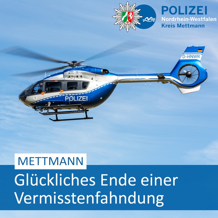 POL-ME: Glückliches Ende einer Vermisstenfahndung - 2505007
