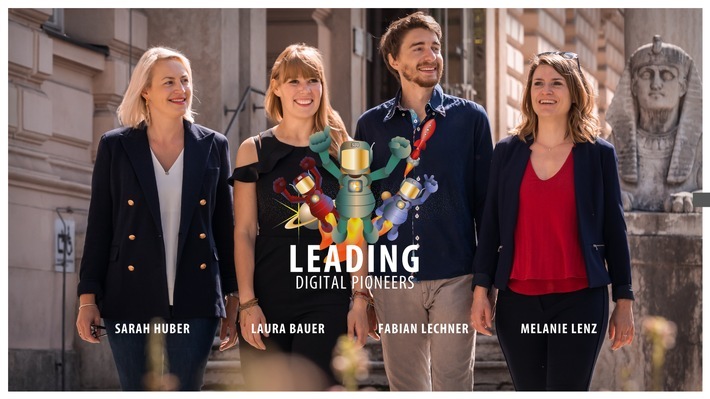 BILD zu OTS - Die Speed U Up Geschäftsleitung (v. l.): Sarah Huber, Laura Bauer, Fabian Lechner und Melanie Lenz