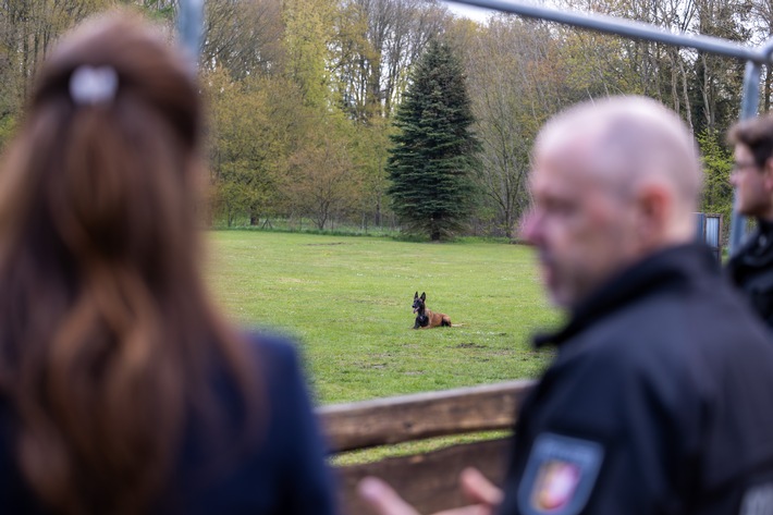 POL-NMS: 240430-1-pdnms Einsatz auf vier Pfoten: Hoher Besuch bei den Diensthunden