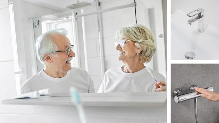 Barrierefreiheit bedeutet weit mehr als nur schwellenlose Zugänge und funktionale Aufzüge. Gerade im Bad entscheidet die Gestaltung der Armaturen über Sicherheit, Komfort und Hygiene - und damit über die Lebensqualität der Nutzer. Armaturen von SCHELL überzeugen durch ergonomisches Design und zuverlässigen Verbrühungsschutz. / Weiterer Text über ots und www.presseportal.de/nr/153464 / Die Verwendung dieses Bildes für redaktionelle Zwecke ist unter Beachtung aller mitgeteilten Nutzungsbedingungen zulässig und dann auch honorarfrei. Veröffentlichung ausschließlich mit Bildrechte-Hinweis.