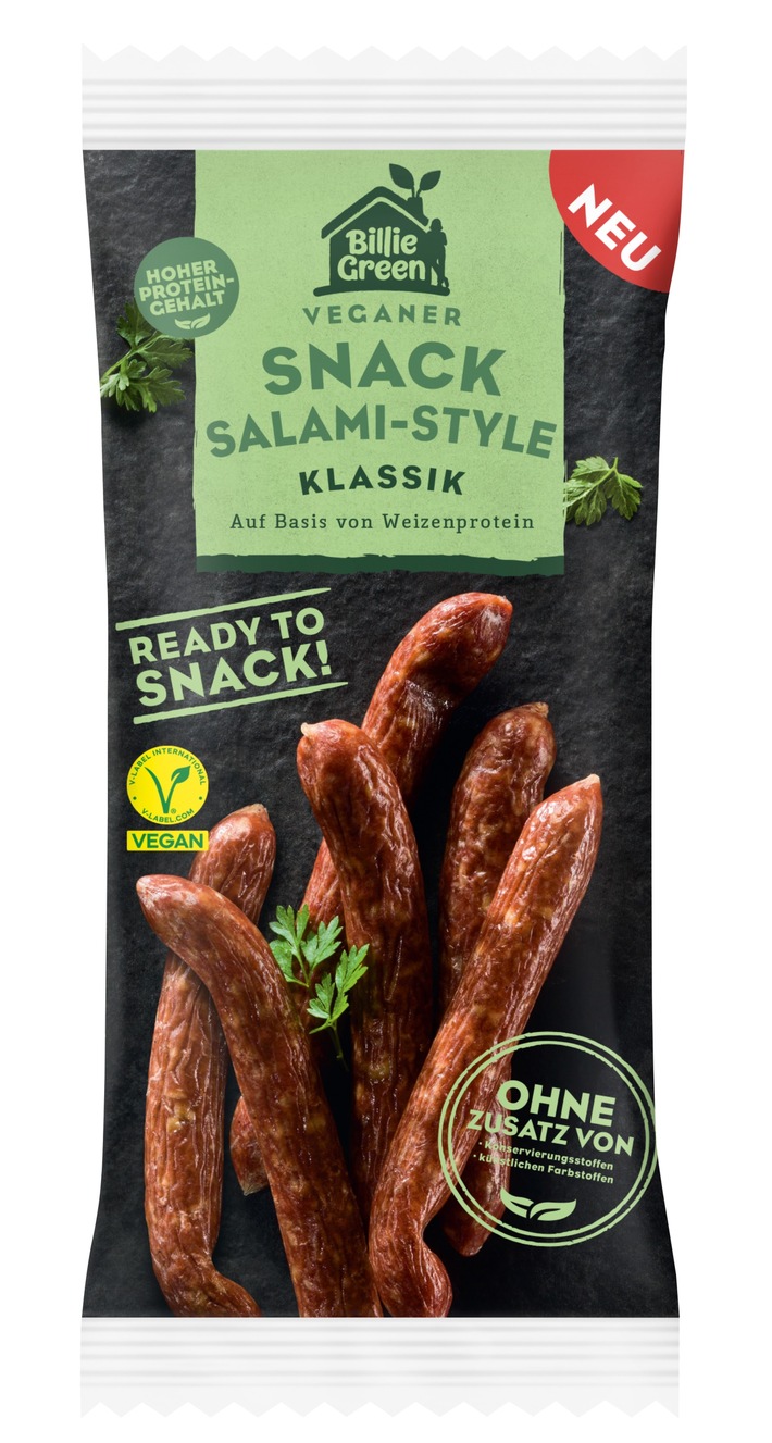 So lecker geht rein pflanzlich! / Billie Green präsentiert neue Snacks und spanischen Aufschnitt