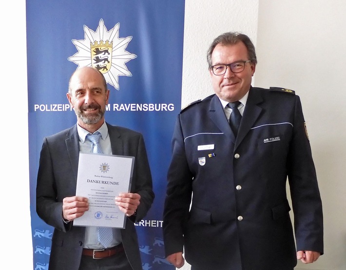 PP Ravensburg: Leiter des Kriminalkommissariats Sigmaringen in den Ruhestand verabschiedet