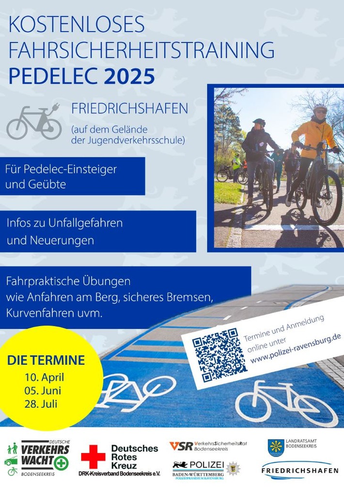 PP Ravensburg: Freie Plätze beim Pedelec-Traninig in Friedrichshafen