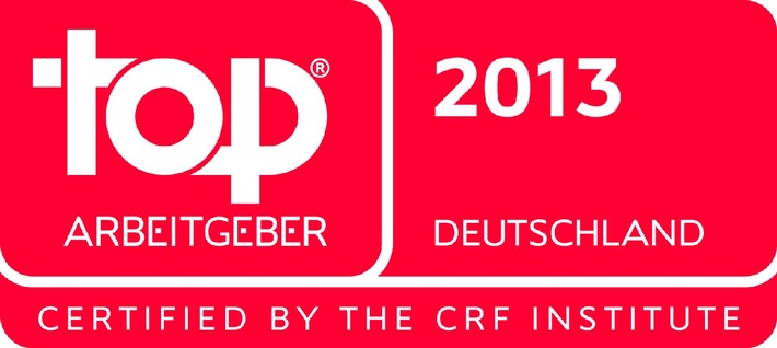 Zertifizierung durch das CRF Institute: Deutsche Vermögensberatung (DVAG) - Top Arbeitgeber Deutschland 2013 (BILD)