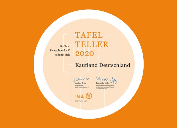 "Tafel-Teller" für besonderes Engagement