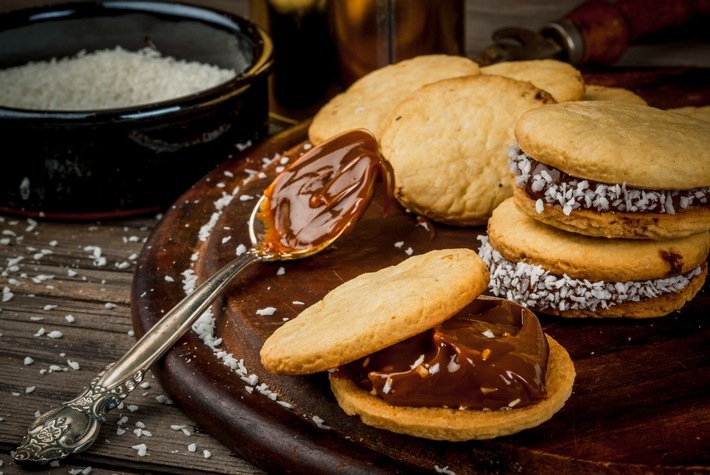 Alfajores und argentinische Dulce de Leche. / Weiterer Text über ots und www.presseportal.de/nr/152361 / Die Verwendung dieses Bildes für redaktionelle Zwecke ist unter Beachtung aller mitgeteilten Nutzungsbedingungen zulässig und dann auch honorarfrei. Veröffentlichung ausschließlich mit Bildrechte-Hinweis.