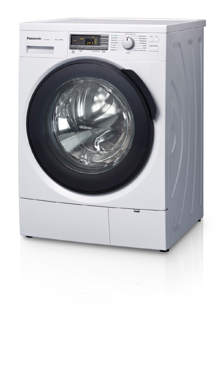 Panasonic Waschmaschine NA-B48VG5: 50 Prozent sparsamer als A+++ / Exklusivmodell für deutsche Haushalte wäscht und spart extragründlich