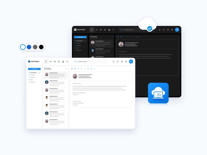 Hostpoint lanciert komplett modernisiertes Design für E-Mail & Cloud Office