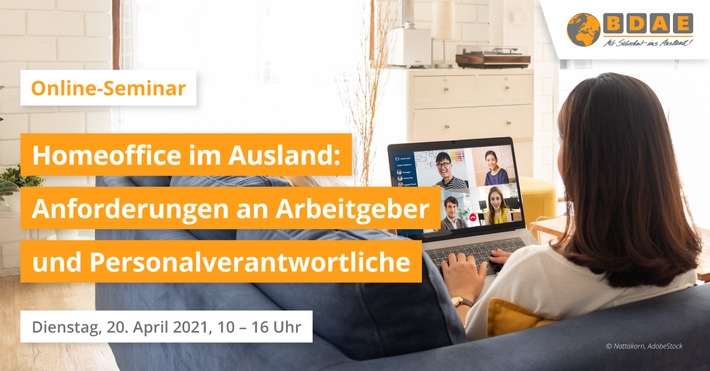 Jetzt Teilnahme an Online-Seminaren sichern: Homeoffice im Ausland und aktuelle Compliance-Anforderungen bei Geschäftsreisen im Ausland