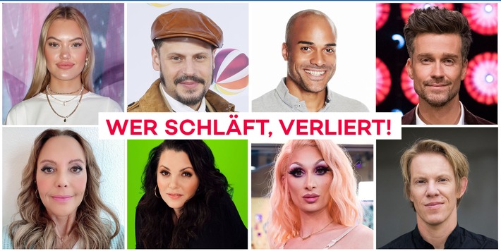 Welcher Promi schläft live im TV ein? ProSieben wagt mit &quot;Wer schläft, verliert!&quot; am 14. März ein besonderes Show-Experiment