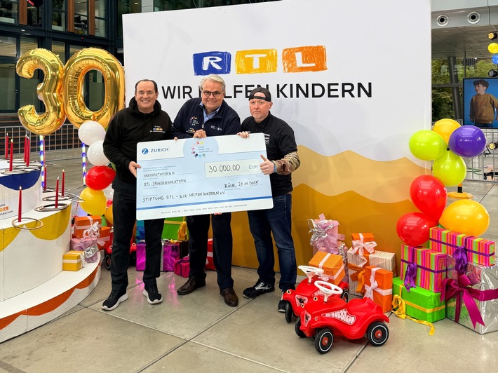 Zwei Jubiläen, ein guter Zweck: Zurich Deutschland und RTL feiern 24h Geburtstag für Kinder in Not