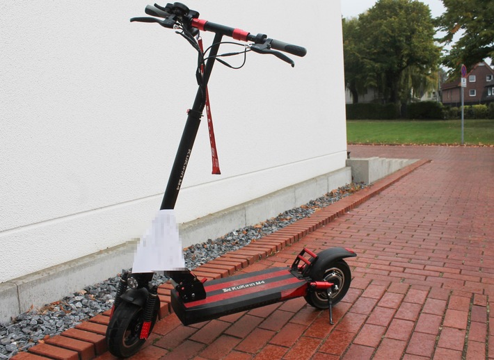 POL-ST: Rheine, E-Scooter sichergestellt, Eigentümer gesucht