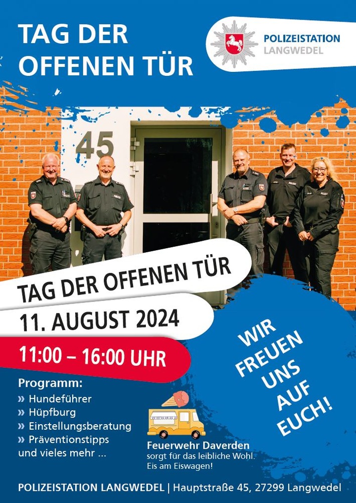 POL-VER: Umzug der Polizeistation Langwedel abgeschlossen - Große Freude über moderne Räumlichkeiten - Tag der offenen Tür am 11. August 2024