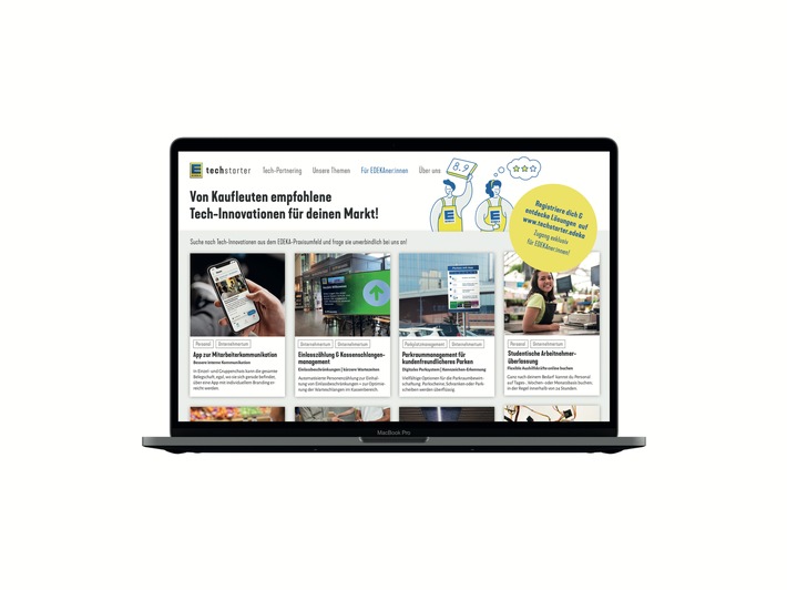 Neue Plattform für passende Innovationen: "techstarter" verbindet Tech-Start-ups mit EDEKA-Kaufleuten