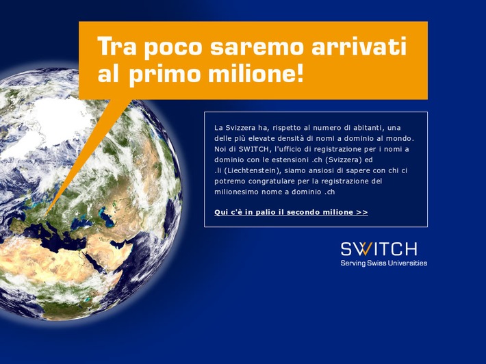 SWITCH: Tra poco un milione di nomi a dominio in Svizzera