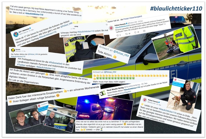 POL-HM: #blaulichtticker110 ein voller Erfolg - Mehrere Tausend Bürgerinnen und Bürger waren mit der Polizei Weserbergland &quot;im Dienst&quot;