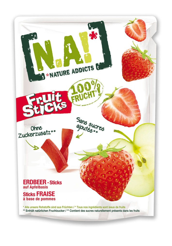 Der beliebte Fruchtsnack N.A!* jetzt in neuer Form und mit mehr Inhalt