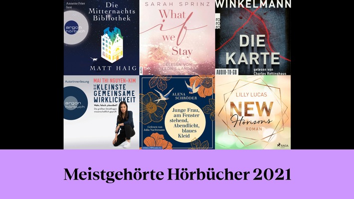 Streaming: Die meistgehörten Hörbücher 2021 - Anzahl der gehörten Stunden bei BookBeat fast verdoppelt