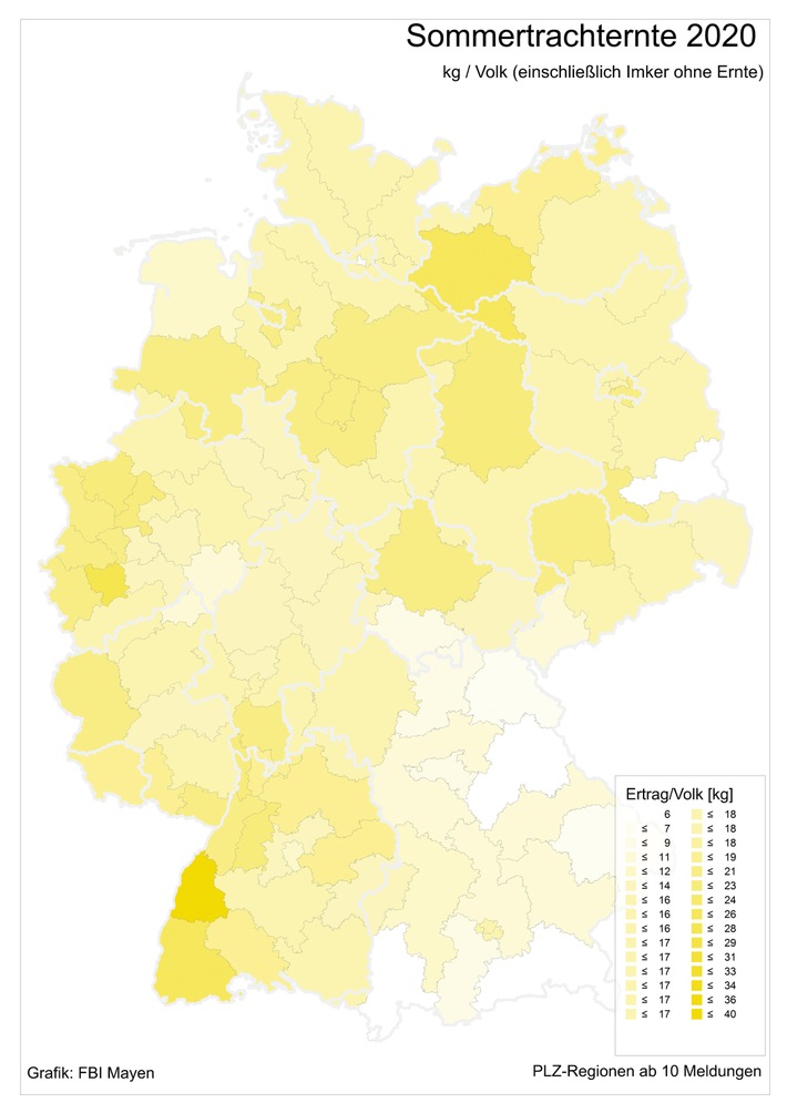 Honigernte in Deutschland durchschnittlich / Klimaveränderungen machen sich auch in der Imkerei bemerkbar