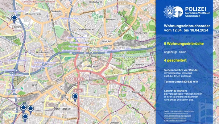POL-OB: Wohnungseinbruchsradar in Oberhausen