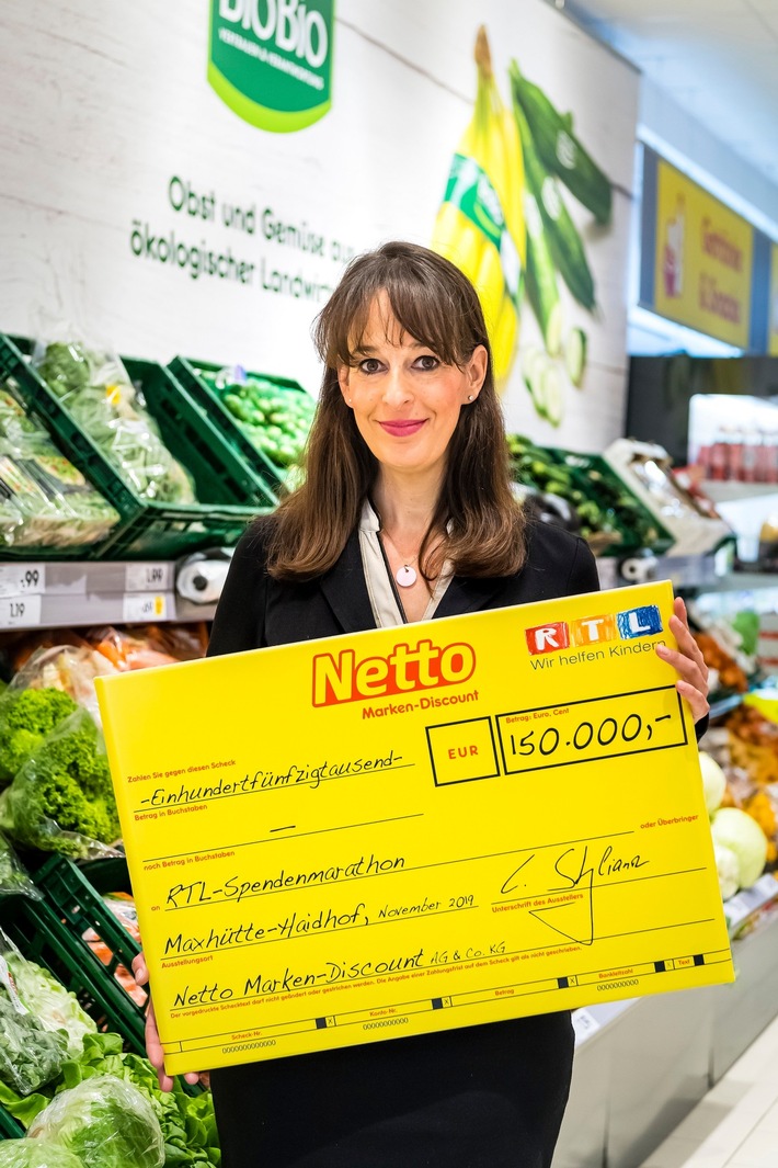 150.000 Euro: Netto unterstützt mit Kunden RTL-Kinderprojekte