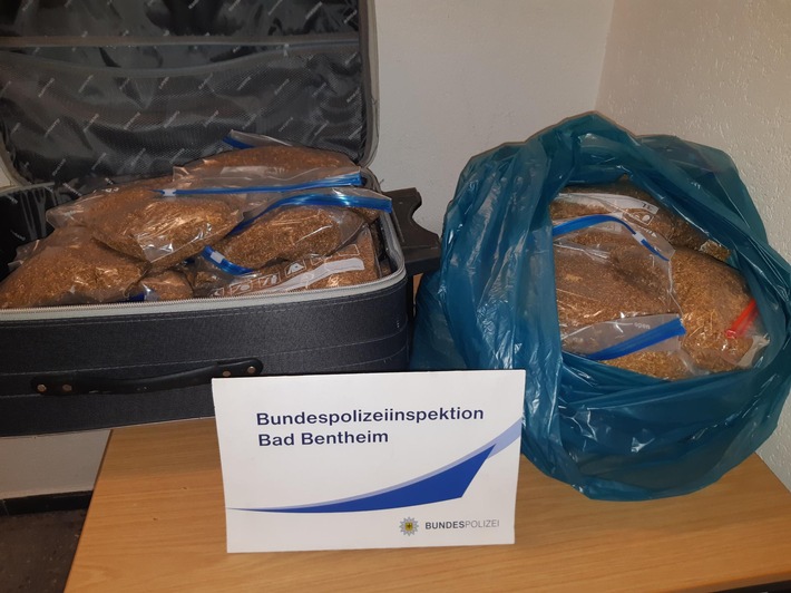 BPOL-BadBentheim: 20 Kilogramm unversteuerten Tabak beschlagnahmt