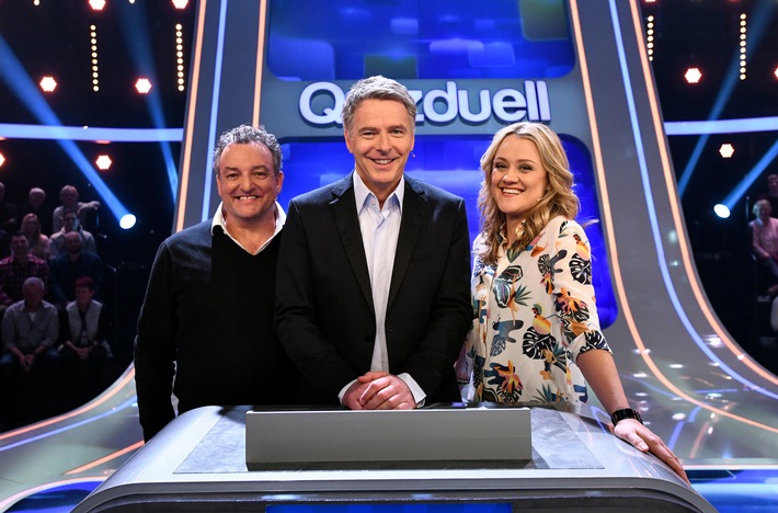 Das Erste: &quot;Quizduell-Olymp&quot; mit Marco Rima und Lisa Feller sowie Jürgen Becker und Thomas Freitag 
am Freitag, 6. April 2018, um 18:00 Uhr und 18:50 Uhr