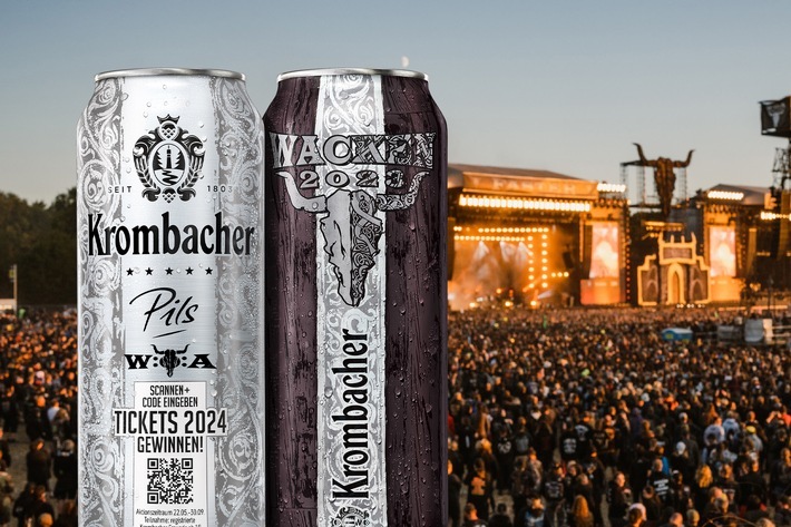 Limited Edition: Krombacher Pils in der limitierten 0,5l Wacken-Editionsdose / Weiterer Text über ots und www.presseportal.de/nr/42000 / Die Verwendung dieses Bildes für redaktionelle Zwecke ist unter Beachtung aller mitgeteilten Nutzungsbedingungen zulässig und dann auch honorarfrei. Veröffentlichung ausschließlich mit Bildrechte-Hinweis.