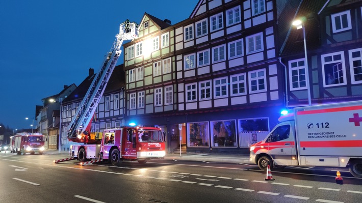 FW Celle: Rauchentwicklung in der Altstadt