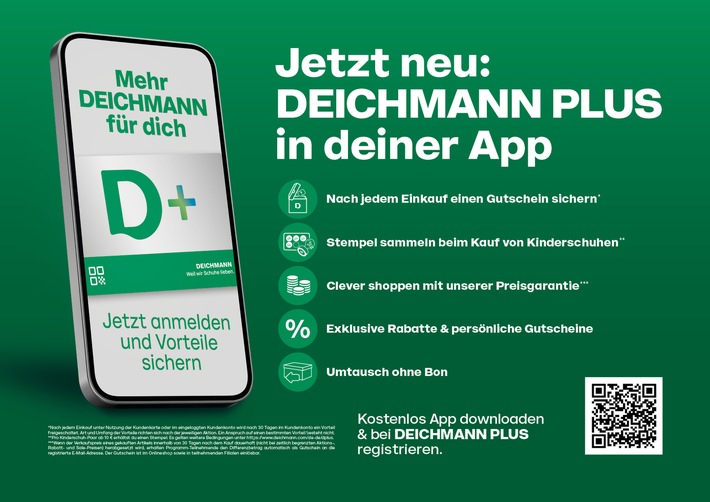 Mehr Vorteile beim Schuhkauf: DEICHMANN startet Loyalty-Programm "DEICHMANN PLUS" in Deutschland