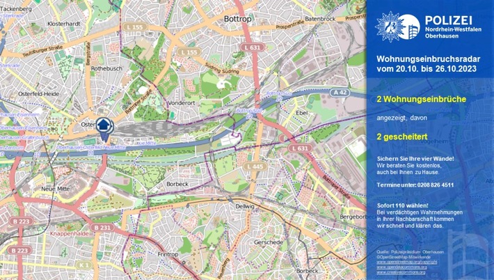 POL-OB: Wohnungseinbruchsradar - Samstag ist Tag des Einbruchsschutzes