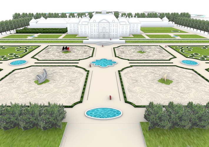 Mahnung gegen die Zerstörung der Natur: Daniel Libeskind entwirft Skulpturen für niederländische Palastgärten von Paleis Het Loo / Prinzessin Beatrix eröffnet Ausstellung am 2. April