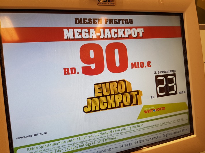 Unfassbare Jackpotphase hält an / Mega-Jackpot von 90 Millionen immer noch zu haben