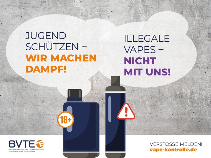 vape-kontrolle.de geht online: Das Meldeportal gegen Jugendschutzverstöße und illegale Einweg-E-Zigaretten