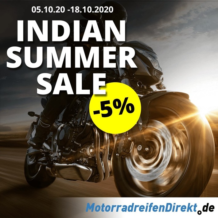 "Indian Summer" mit goldenen Rabatten für Biker: MotorradreifenDirekt.de und ReifenDirekt.de lassen Biker gut gerüstet durch den Herbst cruisen