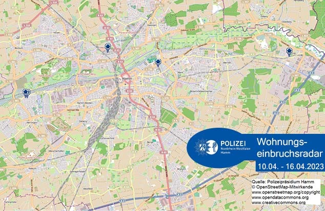 POL-HAM: Wohnungseinbruchsradar Hamm für die Woche vom 10. April bis 16. April