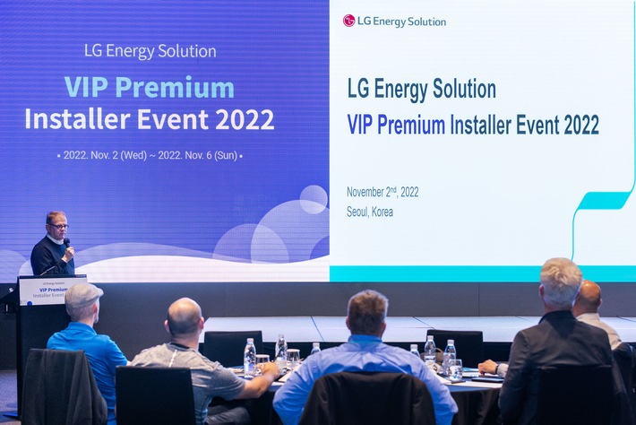 Preisverleihung in Südkorea: Batteriehersteller LG Energy Solution zeichnet europäische Firmen beim &quot;VIP Premium Installer Event 2022&quot; aus
