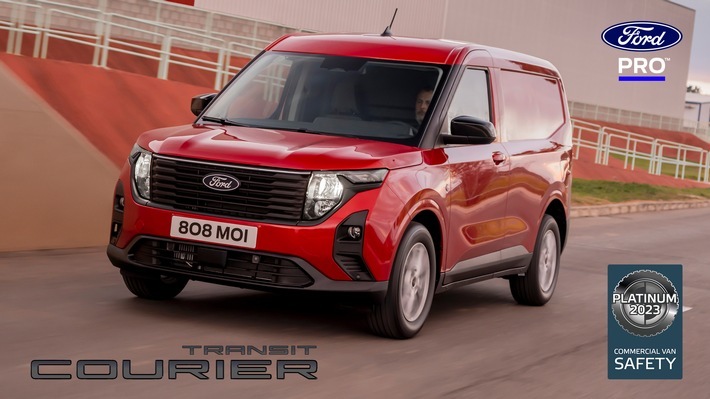 Der neue Ford Transit Courier erreicht mit 93 Prozent das beste Testergebnis, das je ein gewerblicher Transporter im Euro NCAP-Report erzielt hat. / Weiterer Text über ots und www.presseportal.de/nr/6955 / Die Verwendung dieses Bildes für redaktionelle Zwecke ist unter Beachtung aller mitgeteilten Nutzungsbedingungen zulässig und dann auch honorarfrei. Veröffentlichung ausschließlich mit Bildrechte-Hinweis.